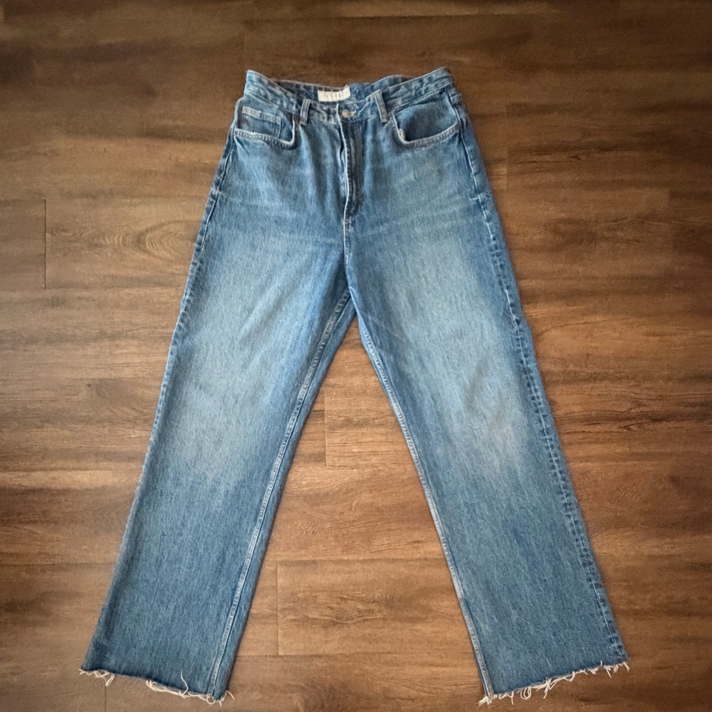 Zara Blue Wide Leg Jeans